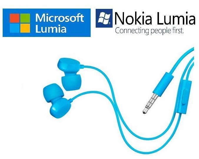 Sluchátka stereo pro Microsoft 640 Lumia Dual SIM - modré Nokia