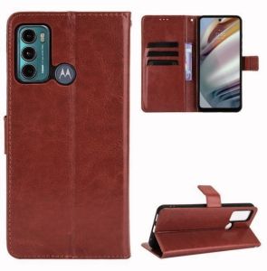 Kožené pouzdro Motorola Moto G60s brown