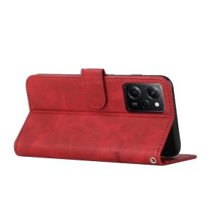 Kožené pouzdro Poco X5 Pro 5G červené, red materiál syntetická kůže, řada TEXTURE magnetic TT-TopTechnology
