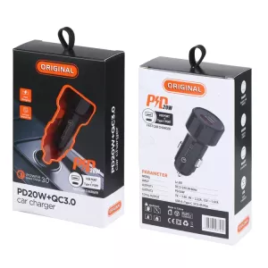 CL nabíječka do auta QC 3.0 20W pro telefony Motorola + dobíjecí a datový kabel s "C" konektorem, bílá, 12V / 24V S-T-A-R