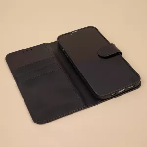 Kožené pouzdro pro Apple iPhone 16 ( 6,1" ) černé, black, řada SMART, materiál syntetická kůže, TPU TT-TopTechnology