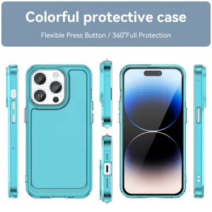 Pouzdro pro Apple Iphone 15 Pro - transparent BLUE, materiál TPU TT-TopTechnology