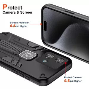 TPU pouzdro Motorola Edge 40 Neo černé, black, řada DEFENDER, hliníkový úchyt, držák TT-TopTechnology