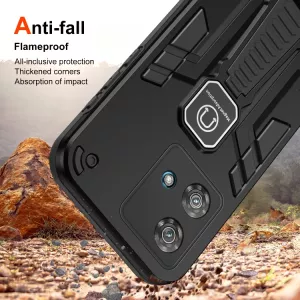 TPU pouzdro Motorola Edge 40 Neo černé, black, řada DEFENDER, hliníkový úchyt, držák TT-TopTechnology