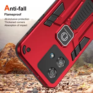 TPU pouzdro Motorola Edge 40 Neo červené, red, řada DEFENDER, hliníkový úchyt, držák TT-TopTechnology