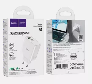 Nabíječka 65W Quick Charge 4.0 pro mobilní telefony + vysokorychlostní kabel typu C S-T-A-R