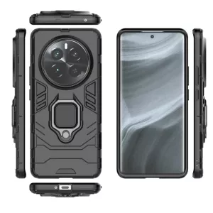 Pouzdro Realme 12 Pro 5G, Realme 12 Pro+ černé, black, odolné proti nárazům, kovový otočný držák ( stojan) 360 stupňů TT-TopTechnology