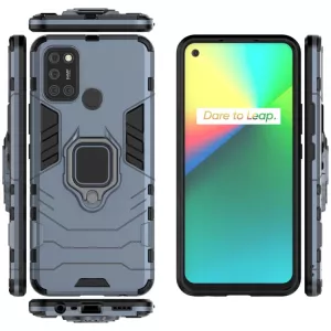 TPU pouzdro, zadní kryt pro Realme 7i modré, blue, odolné proti nárazům, s držákem a magnetem uprostřed TT-TopTechnology