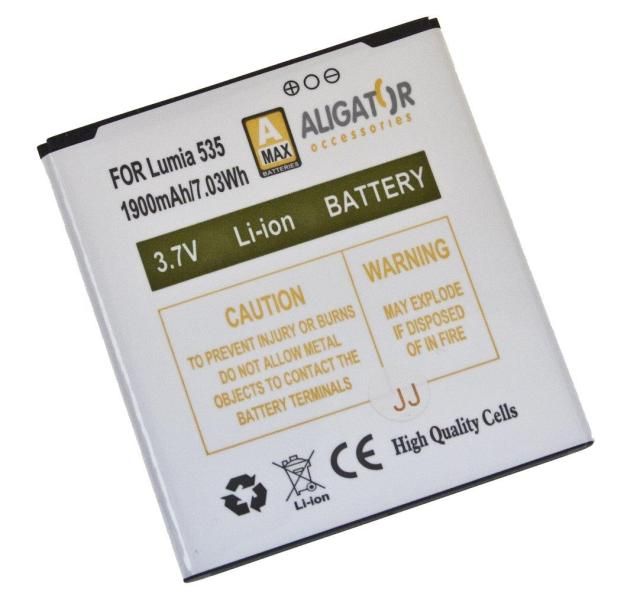 Baterie pro Microsoft 535 Lumia 1900mAh Li-ION nahrazuje ORIGINÁL Aligator
