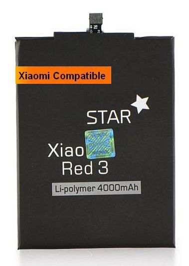 Baterie Xiaomi Redmi 3 Li-Ion 4000mAh nahrazuje ORIGINÁL BM47 S-T-A-R