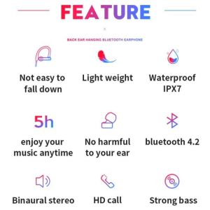 Bezdrátová bluetooth stereo sluchátka vhodná pro Huawei P10 Lite - SPORT černá JOYROOM