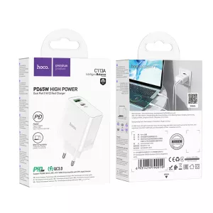 Nabíječka Samsung Galaxy S25 Ultra, PD 3.0 / PPS, 65W + dobíjecí, data kabel 3A, plnohodnotně nahrazuje originál HOCO