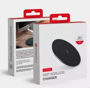 Bezdrátová nabíječka pro Samsung Galaxy S25 Edge, Qi QC 15W, s technologií rychlého nabíjení Quick Charge S-T-A-R