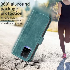 Kožené pouzdro knížka pro Vivo Y21, Vivo Y21s zelené, green, řada EMBOSSED S-T-A-R