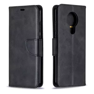 Kožené pouzdro Nokia 5.3 černé, black, model knížka, řada Lambskin TT-TopTechnology