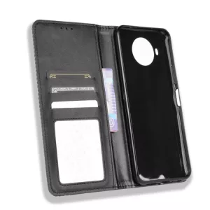 Kožené pouzdro Nokia 8.3 5G černé, black, řada CRAZY HORSE, materiál syntetická kůže, model knížka TT-TopTechnology