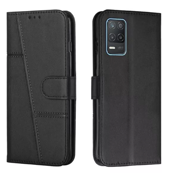 Kožené pouzdro Realme 8 5G černé