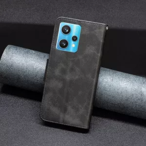 Kožené pouzdro Realme 9 Pro+ černé, black, model knížka, řada LAMBSKIN Magnetic S-T-A-R