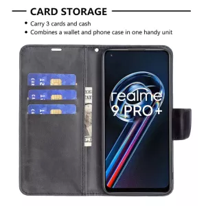 Kožené pouzdro Realme 9 Pro+ černé, black, model knížka, řada LAMBSKIN Magnetic S-T-A-R