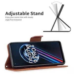 Kožené pouzdro Realme 9 Pro+ hnědé, brown, řada LAMBSKIN Magnetic, model knížka S-T-A-R