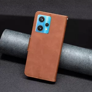 Kožené pouzdro Realme 9 Pro+ hnědé, brown, řada LAMBSKIN Magnetic, model knížka S-T-A-R
