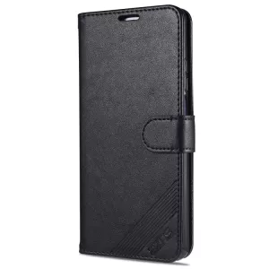 Kožené pouzdro Xiaomi Redmi Note 9 Pro 5G černé, black, řada SHEEPSKIN, model knížka AZNS