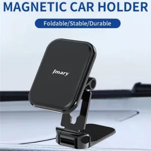 MH82JMARY magnetický držák mobilního telefonu skládací, ze zinkové slitiny, vhodný na palubní desku automobilu, nebo jinou plochu
