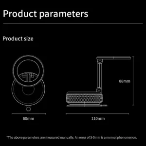 MHK12 magnetický držák vakuový přísavný 360° černý diamant, vhodný na přístrojovou, palubní desku vozidla, nebo jinou plochu TT-TopTechnology