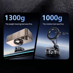 MHK12 magnetický držák vakuový přísavný 360° černý diamant, vhodný na přístrojovou, palubní desku vozidla, nebo jinou plochu TT-TopTechnology