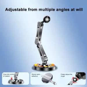 MHK901 magnetický držák skládací třípolohový 360°, vhodný na přístrojovou, palubní desku vozidla, nebo jinou plochu TT-TopTechnology