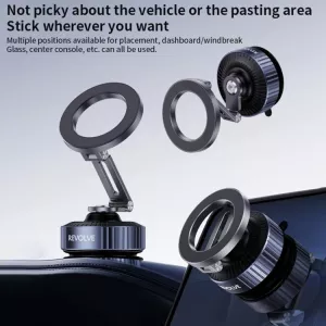 MHZ23 magnetický držák skládací vakuový 360°, vhodný na přístrojovou, palubní desku vozidla, nebo jinou plochu TT-TopTechnology