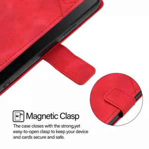 Pouzdro knížka Honor Magic6 Lite 5G červené, red, řada BUSINESS, materiál syntetická kůže S-T-A-R