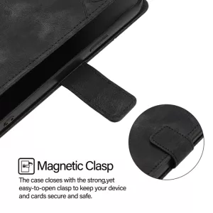Pouzdro knížka pro Honor Magic6 Lite 5G černé, black, řada BUSINESS, materiál syntetická kůže S-T-A-R
