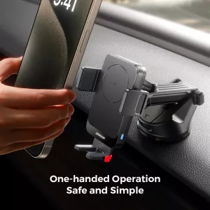 WHJR-ZS241S bezdrátový inteligentní nabíjecí držák do auta 15W, s podporou rychlého nabíjení, vhodný na palubní desku automobilu, nebo jinou plochu JOYROOM