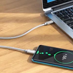 Dobíjecí, datový kabel pro Samsung Galaxy S24 Ultra, 240W 5A, bílý, white, USB-C na USB-C, nahrazuje originál HOCO