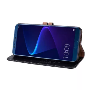 Kožené pouzdro Honor 10 černé, model knížka, materiál syntetická kůže S-T-A-R
