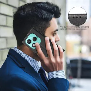 Kožené pouzdro Honor 400 Lite černé, black, model knížka, řada LITCHI, materiál syntetická kůže TT-TopTechnology
