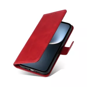 Kožené pouzdro Honor Magic7 Pro červené, red, řada CLASSIC, model knížka, materiál syntetická kůže TT-TopTechnology