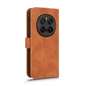 Kožené pouzdro Honor Magic7 Pro hnědé, brown, řada CLASSIC, model knížka, materiál syntetická kůže TT-TopTechnology