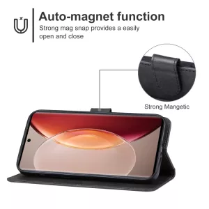 Kožené pouzdro Vivo X90 Pro černé, black, model knížka, řada CLASSIC MAGNETIC S-T-A-R