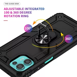 Pouzdro Motorola Edge 20 Lite + sklo, ochranné sklíčko, kovový prsten slouží také pro fixaci telefonu na magnetickém držáku TT-TopTechnology