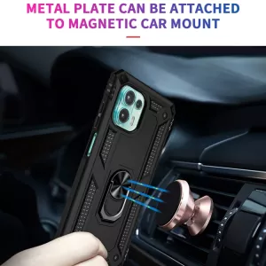 Pouzdro Motorola Edge 20 Lite + sklo, ochranné sklíčko, kovový prsten slouží také pro fixaci telefonu na magnetickém držáku TT-TopTechnology
