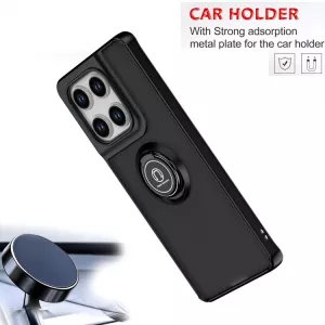 TPU ochranné pouzdro Motorola Edge 60 Pro černé, black, odolné proti nárazům, s držákem a magnetem uprostřed TT-TopTechnology