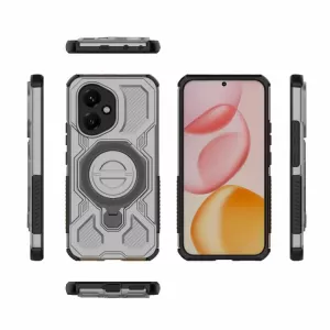 TPU pouzdro Honor 400 5G šedé, grey, odolné proti nárazům, s držákem a magnetem uprostřed TT-TopTechnology