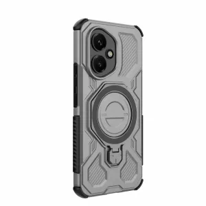 TPU pouzdro Honor 400 5G šedé, grey, odolné proti nárazům, s držákem a magnetem uprostřed TT-TopTechnology