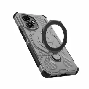 TPU pouzdro Honor 400 5G šedé, grey, odolné proti nárazům, s držákem a magnetem uprostřed TT-TopTechnology