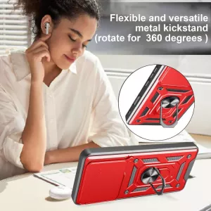 TPU pouzdro Honor 400 Lite červené, red, odolné proti nárazům, s držákem a magnetem uprostřed TT-TopTechnology