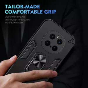 TPU pouzdro, zadní kryt Honor Magic7 Pro černé, black, odolné proti nárazům, s držákem a magnetem uprostřed TT-TopTechnology