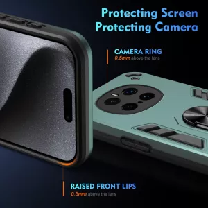 TPU pouzdro, zadní kryt Honor Magic7 Pro zelené, green, odolné proti nárazům, s držákem a magnetem uprostřed TT-TopTechnology