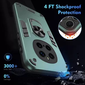 TPU pouzdro, zadní kryt Honor Magic7 Pro zelené, green, odolné proti nárazům, s držákem a magnetem uprostřed TT-TopTechnology